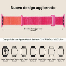Carica l'immagine nel visualizzatore di Gallery, Cinturino Nylon Compatibile con Cinturino Apple Watch 40mm 41mm 42mm 38mm