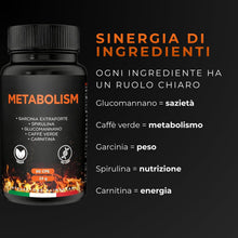 Carica l'immagine nel visualizzatore di Gallery, METABOLISM Garcinia Cambogia, Glucomannano e Carnitina con estratti vegetali | Integratore Alimentare Metabolism 60 Caps