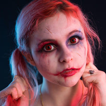 Carica l'immagine nel visualizzatore di Gallery, Meralens Lenti a Contatto Colorate Lupo Rossa rosse Red Flower Lenses - con porta lenti a contatto - ideali per Manga An
