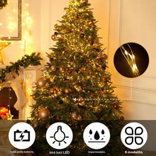 Carica l'immagine nel visualizzatore di Gallery, HOTUT Stringa Luci LED, 2*10M 100 LED Luci LED a Batteria, Luci Stringa Decorative Impermeabili, LED Luci Natale Interno