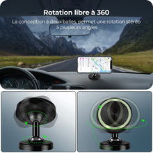 Carica l'immagine nel visualizzatore di Gallery, Vinabo Supporto Magnetico Telefono Auto, 2 Pezzi, 360°, Lega di Alluminio
