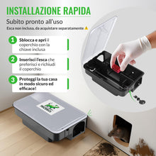 Carica l'immagine nel visualizzatore di Gallery, Mice&amp;Co 2 Stazioni Esca Coperchio Trasparente | Trappola per Topi e Ratti