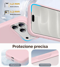 Carica l'immagine nel visualizzatore di Gallery, Qasyfanc Cover per iPhone 18 Pro Max, Silicone Liquido, Rosa Chiaro