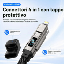 Carica l'immagine nel visualizzatore di Gallery, Dongcill Cavo Di Ricarica USB C 4 in 1, 65 W, Ricarica Rapida