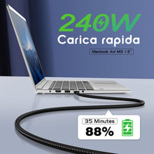 Carica l'immagine nel visualizzatore di Gallery, CAKOBLE 16K Cavo Thunderbolt 4 USB4 1m - 40Gbps, Ricarica Rapida PD3.1,16K@30Hz/8K@60Hz/4K@144Hz - Cavo USB-C 240W per M