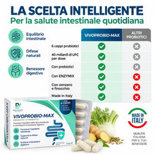 Carica l'immagine nel visualizzatore di Gallery, VIVOPROBIO-MAX Fermenti Lattici Probiotici e Prebiotici 40 Miliardi CFU