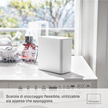 Carica l'immagine nel visualizzatore di Gallery, YAMAZAKI 4266 Scatola Magnetica per Accessori Lavanderia Bianco Resina ABS Magnete/Silicone Minimalista 17 x 9,5 x 17 cm (L x P x A)