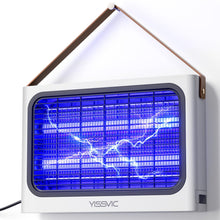 Carica l'immagine nel visualizzatore di Gallery, YISSVIC Lampada Antizanzare 4300V Zanzariera Elettrica 20W UV, con 2 Lampadine di Ricambio, Cassetto Estraibile, Manico 