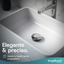 Carica l'immagine nel visualizzatore di Gallery, Engelbach® Piletta lavabo senza troppopieno – Scarico Click Clack con 3 guarnizioni – Valvola di scarico universale per 