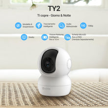 Carica l'immagine nel visualizzatore di Gallery, EZVIZ TY2 Telecamera da Interno Wifi IP Camera 1080p Grandangolare Visione Notturna Avviso Movimento Audio ad due vie Gr