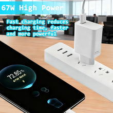 Carica l'immagine nel visualizzatore di Gallery, Caricatore USB 67 W per Oppo con cavo 6A USB-C 2M originale, compatibile con Real-me GT 7 Pro, Reno 13, 12FS, One-Plus 1