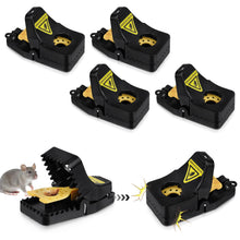 Carica l'immagine nel visualizzatore di Gallery, Flintronic Trappola per Topi, 4 Pezzi Trappola Ratti Riutilizzabile, Trappola per Topi per Interni ed Esterni, Trappola 