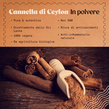 Carica l'immagine nel visualizzatore di Gallery, NaturaleBio Cannella di Ceylon Bio in Polvere basso in Cumarina