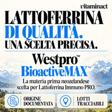 Carica l'immagine nel visualizzatore di Gallery, Lattoferrina Immuno Pro 200 Mg - Lattoferrina BioactiveMAX Neozelandese - 120 Compresse, Echinacea per le Naturali Difes