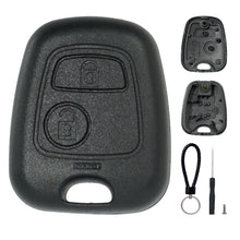 Carica l'immagine nel visualizzatore di Gallery, SUPALAND Guscio Chiave di Ricambio a 2 Tasti Per Telecomando Auto Senza Lama Per Citroen C1 C2 C3 C4 C5 Peugeot 106 107 