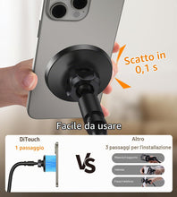 Carica l'immagine nel visualizzatore di Gallery, Supporto magnetico per smartphone da letto e supporto da tavolo a collo di cigno con anelli metallici, supporto flessibi