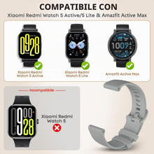 Carica l'immagine nel visualizzatore di Gallery, 2 Pezzi Silicone Cinturino Compatibile con Xiaomi Redmi Watch 5 Active/5 Lite, Cinturino di 22mm Ricambio Sportivo per A