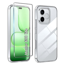 Carica l'immagine nel visualizzatore di Gallery, Cover per Honor 600 Lite 5G + 1 Pezzo Vetro Temperato, Custodia Protettiva Morbida in Silicone TPU Anticaduta e Antipolv