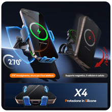 Carica l'immagine nel visualizzatore di Gallery, Auckly Qi 15W Caricatore Wireless Auto,Auto-Bloccaggio Supporto Telefono Auto, Ricarica Wireless Auto per iPhone 13/14/1