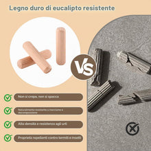 Carica l'immagine nel visualizzatore di Gallery, 400 Pezzi Tasselli in Legno Scanalati , Spine e Perni in Legno Duro 10x40mm, Tasselli per Mobili, Assemblaggio, Riparazi