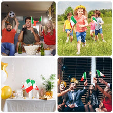 Carica l'immagine nel visualizzatore di Gallery, Bomtop 50 Pezzi Bandiera Italiana, Bandiere Dell'Italia a Manovella, Bandiera Italiana Piccola per Festa Nazionale, Even
