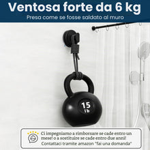 Carica l'immagine nel visualizzatore di Gallery, pickpiff Ganci a ventosa doccia: Ganci extra resistenti da 6,8 kg per bagno, cucina, porta, specchio, piastrelle, vetro 
