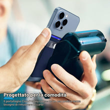 Carica l'immagine nel visualizzatore di Gallery, CloudValley Portafoglio magnetico per carte di credito progettato per iPhone MagSafe, custodia elastica in lycra doppia 