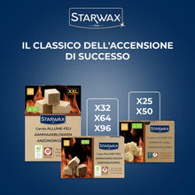 Carica l'immagine nel visualizzatore di Gallery, STARWAX Cubetti accendifuoco PEFC Confezione da 64