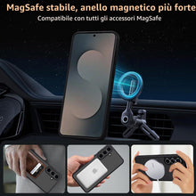 Carica l'immagine nel visualizzatore di Gallery, Magnetica Cover per Samsung Galaxy S25 FE Custodia Compatibile con MagSafe con 2 Vetro Temperato,Traslucida Opaca Protez