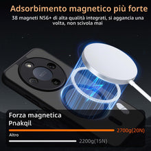 Carica l'immagine nel visualizzatore di Gallery, Pnakqil Magnetica Cover per Honor Magic 8 Lite Compatibile con MagSafe con 2 Vetro Temperato,Custodia Traslucida Opaca P