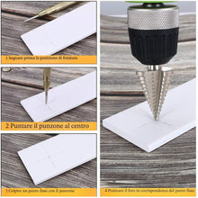 Carica l'immagine nel visualizzatore di Gallery, Flintronic Punte Coniche, HSS Titanium, 4-12 / 4-20 / 4-32mm(Argento)-5pz