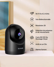 Carica l'immagine nel visualizzatore di Gallery, Tenda 2K Telecamera Sicurezza Interno, Videocamera Wi-Fi 6 Pan-Tilt per la Sicurezza Domestica, Rilevamento del Moviment