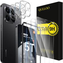 Carica l'immagine nel visualizzatore di Gallery, QULLOO Vetro Temperato per Xiaomi Mi 15T Pro 5G, 3 Pezzi Pellicola Vetro Protettiva e 3 Pezzi Pellicola Fotocamera, Dure