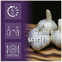 Carica l'immagine nel visualizzatore di Gallery, Aglio Nero Fermentato Estratto 15:1-365 Capsule Alto Dosaggio Vegane