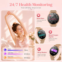 Carica l'immagine nel visualizzatore di Gallery, Orologio Smartwatch Donna con Chiamate Bluetooth: 1.32" AMOLED Smart Watch da Cardiofrequenzimetro Pressione Sanguigna S