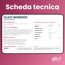 Carica l'immagine nel visualizzatore di Gallery, OVF Glico Berberis 180 cps Integratore Alimentare con Berberina, Acido Alfa Lipoico, Gymnema, Cardo Mariano, Cromo e Can