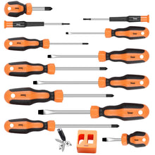 Carica l'immagine nel visualizzatore di Gallery, Sinoer set di cacciaviti magnetici con cacciaviti a croce, piatti e Torx, in acciaio cromo-vanadio, kit cacciaviti，13 pe
