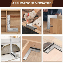 Carica l'immagine nel visualizzatore di Gallery, Squadra da Carpentiere Preciva - Goniometro quadrato di precisione, 90 gradi, con scala graduata, strumento di misurazio