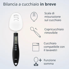 Carica l'immagine nel visualizzatore di Gallery, ADE Bilancia digitale a cucchiaio di precisione | bilancia elettronica a cucchiaio dosatore per pesare e dosare precisi 