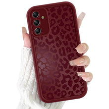 Carica l'immagine nel visualizzatore di Gallery, ZhuoFan Cover per Samsung Galaxy A15 5G 6,5”, Aesthetic Leopardata Motivo Custodia Rosso Opaca Ultra Morbida Sottile Leg