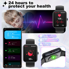 Carica l'immagine nel visualizzatore di Gallery, Smartwatch, Orologio Fitness 1.69" per Bambini Smart Watch con Contapassi, Cronometro, 25 Sportivo, Notifiche Messaggi, 