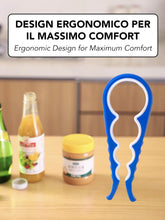 Carica l'immagine nel visualizzatore di Gallery, IPEA Apribarattoli Multifunzione per Aprire Barattoli, Lattine e Tappi a Vite - Apriscatole Multiuso in Plastica da Cuci