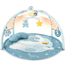 Carica l'immagine nel visualizzatore di Gallery, Chicco Palestrina dei Colori Azzurra 3in1, Palestrina Neonato Multifunzione Elettronica con Tappeto Neonato, Proiettore Stelle, Luce Notturna Removibile e Melodie Rilassanti - Giochi Neonato 0+ Mesi