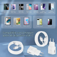 Carica l'immagine nel visualizzatore di Gallery, Caricabatterie per Samsung, Caricatore con Cavo USB C Originale Ricarica Rapida 1,5 M Compatibile con Samsung Galaxy S23