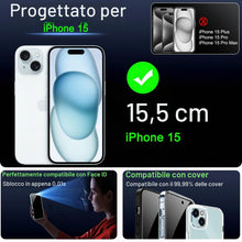 Carica l'immagine nel visualizzatore di Gallery, IMBZBK 3 Pezzi Vetro Temperato per iPhone 15 Pellicola Privacy Accessori AntiSpy Protettivo 3 Pezzi Cover Protezione Pel