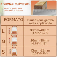 Carica l'immagine nel visualizzatore di Gallery, 28 Pezzi Feltrini Quadrati per Sedie, Gommini in Silicone con Feltro