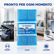 Carica l'immagine nel visualizzatore di Gallery, SICURAID Ghiaccio Gel Riutilizzabile Caldo Freddo FLEX - 1 Pezzo