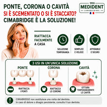 Carica l'immagine nel visualizzatore di Gallery, CIMABRIDGE:Kit di riparazione per protesi dentarie, consente di fissare da soli ponti, o capsule