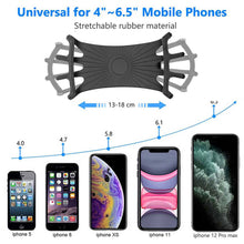 Carica l'immagine nel visualizzatore di Gallery, Kinizuxi Supporto Telefono Bicicletta 2Packs,Universale Supporto Telefono Motociclo,360°Rotabile Silicone Manubrio Suppo