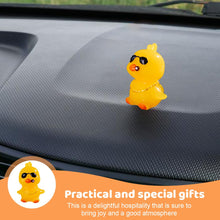 Carica l'immagine nel visualizzatore di Gallery, 4 Pezzi accessori auto divertenti Carino giallo Anatra Cruscotto Decorazioni per auto Arredamento interno